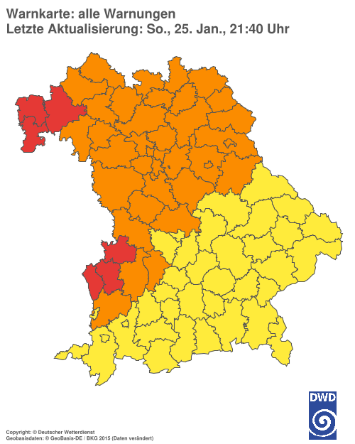 Aktuelle Wetterwarnungen für  Hannover