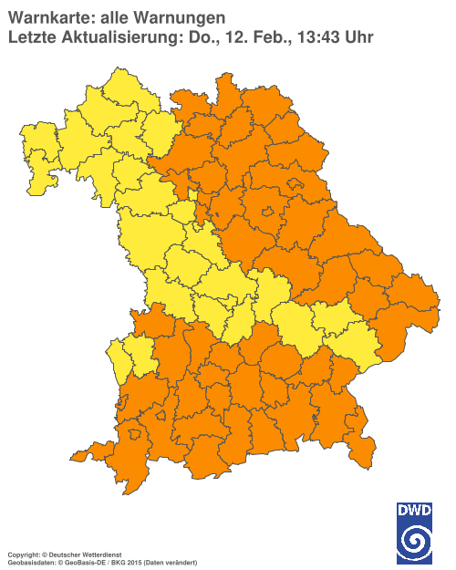Aktuelle Wetterwarnungen für  Hannover