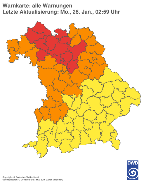 Aktuelle Wetterwarnungen für  Hannover