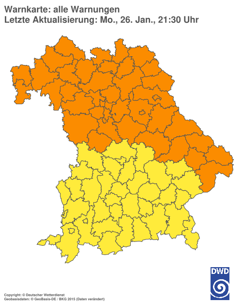Aktuelle Wetterwarnungen für  Hannover
