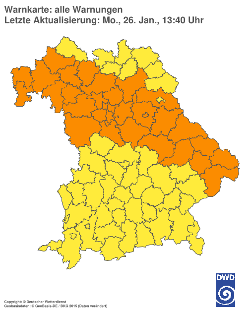Aktuelle Wetterwarnungen für  Hannover