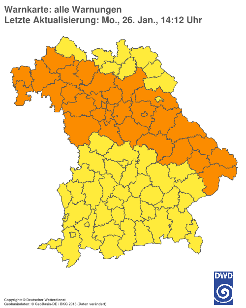Aktuelle Wetterwarnungen für  Hannover