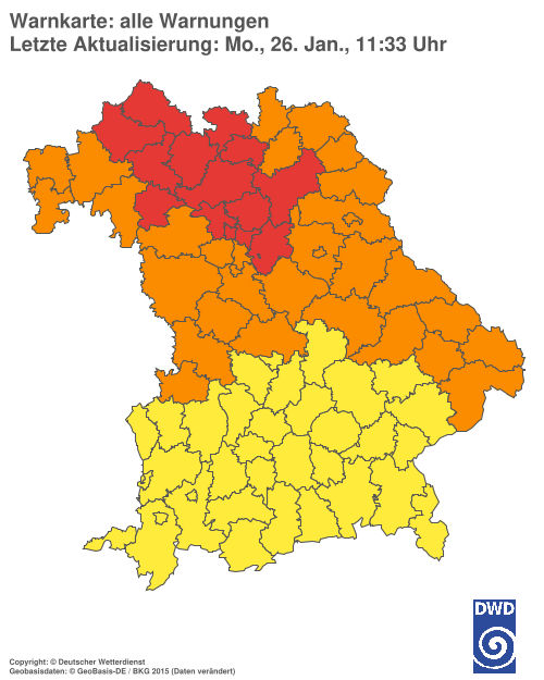 Aktuelle Wetterwarnungen für  Hannover