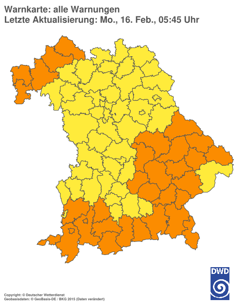 Aktuelle Wetterwarnungen für  Hannover