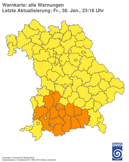 Aktuelle Wetterwarnungen für  Hannover