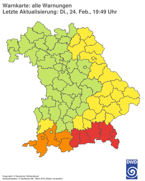 Aktuelle Wetterwarnungen für  Hannover