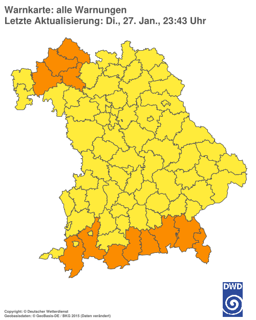 Aktuelle Wetterwarnungen für  Hannover