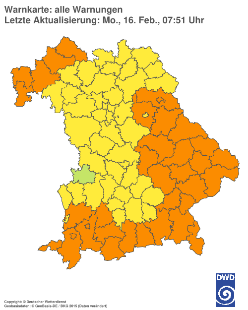 Aktuelle Wetterwarnungen für  Hannover