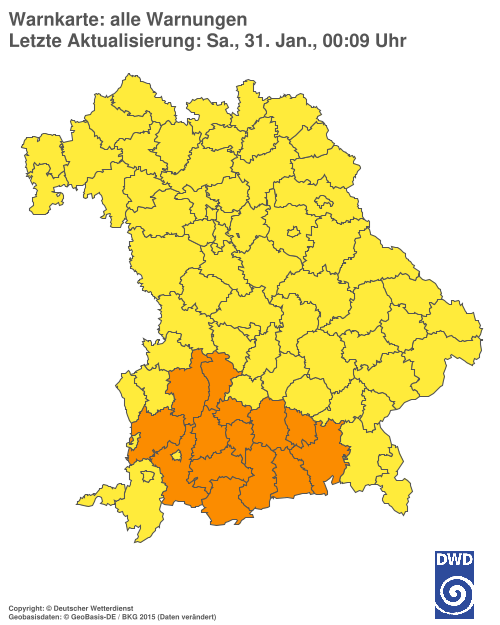 Aktuelle Wetterwarnungen für  Hannover