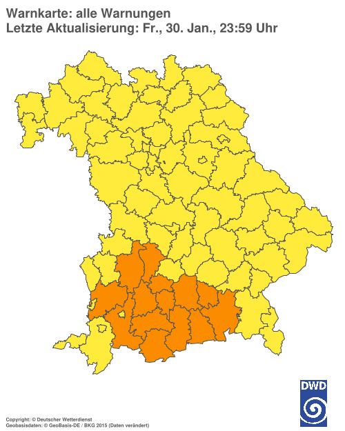 Aktuelle Wetterwarnungen für  Hannover