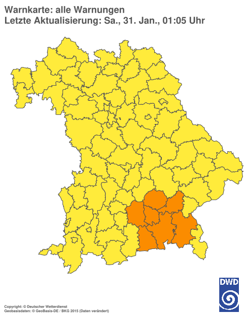 Aktuelle Wetterwarnungen für  Hannover
