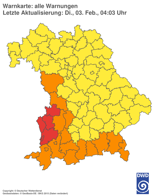 Aktuelle Wetterwarnungen für  Hannover