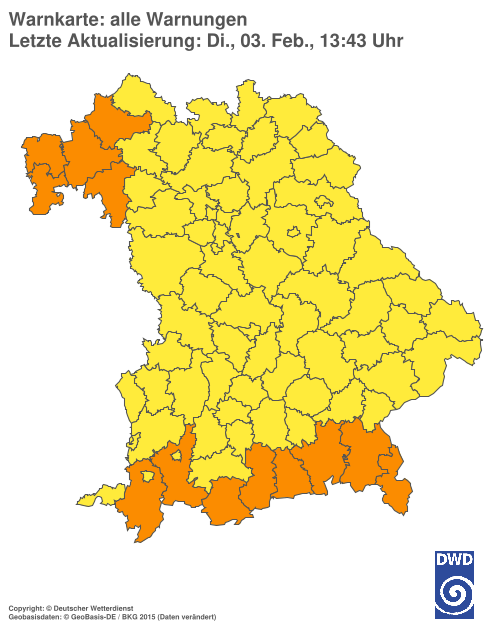 Aktuelle Wetterwarnungen für  Hannover