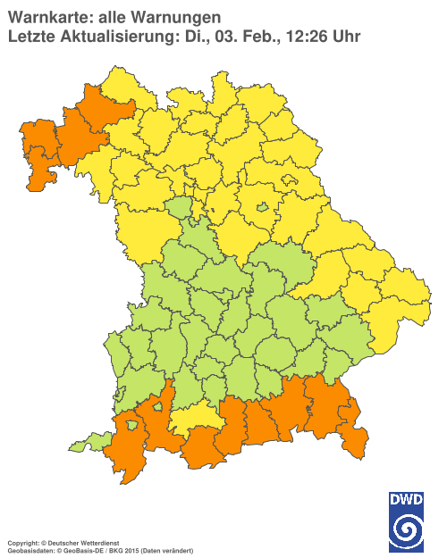 Aktuelle Wetterwarnungen für  Hannover