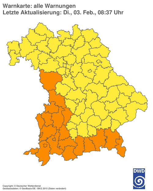 Aktuelle Wetterwarnungen für  Hannover