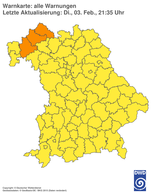 Aktuelle Wetterwarnungen für  Hannover