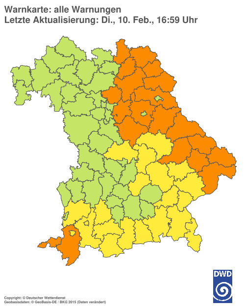 Aktuelle Wetterwarnungen für  Hannover