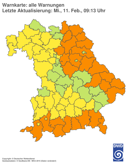 Aktuelle Wetterwarnungen für  Hannover