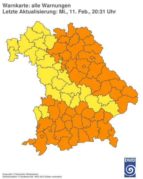 Aktuelle Wetterwarnungen für  Hannover