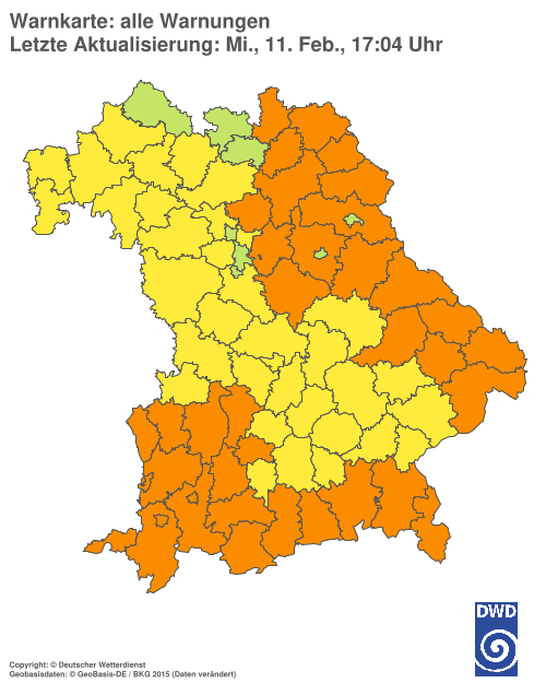 Aktuelle Wetterwarnungen für  Hannover