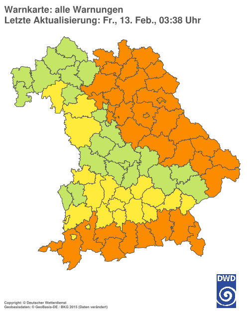Aktuelle Wetterwarnungen für  Hannover