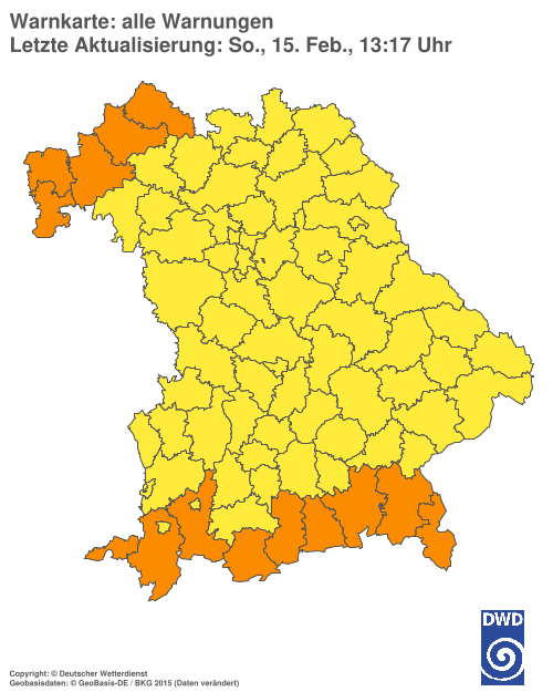 Aktuelle Wetterwarnungen für  Hannover