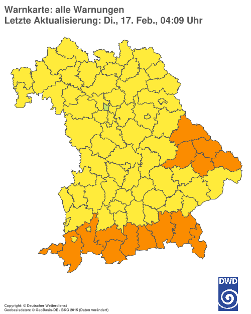 Aktuelle Wetterwarnungen für  Hannover