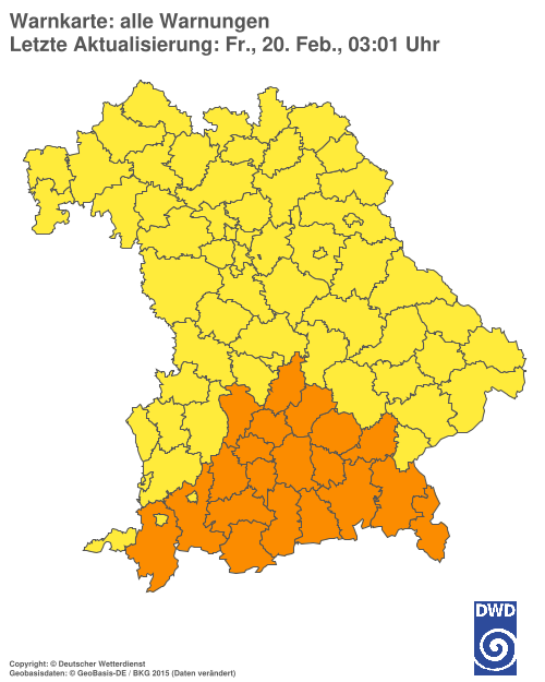 Aktuelle Wetterwarnungen für  Hannover
