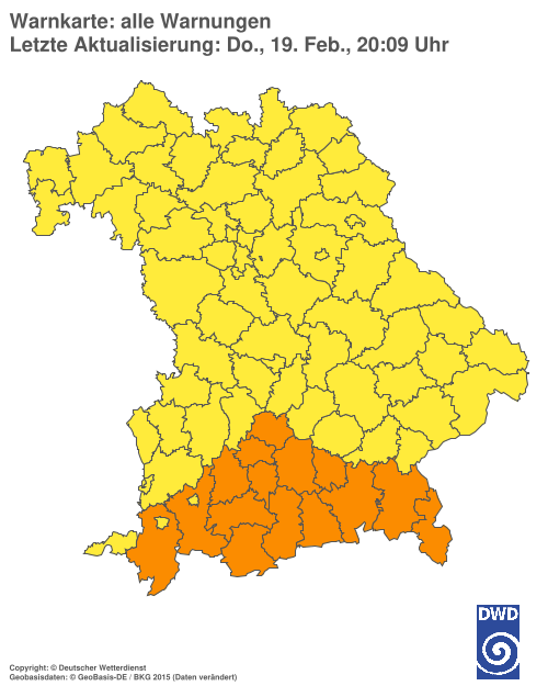 Aktuelle Wetterwarnungen für  Hannover
