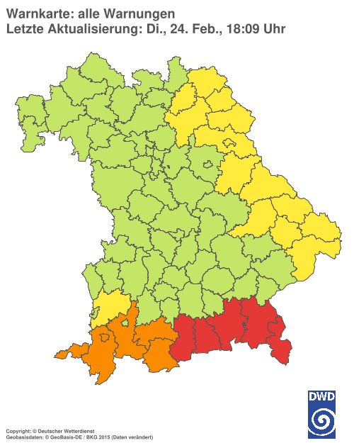 Aktuelle Wetterwarnungen für  Hannover