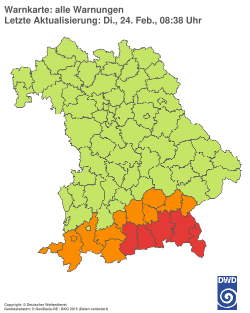 Aktuelle Wetterwarnungen für  Hannover