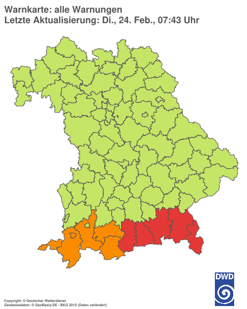 Aktuelle Wetterwarnungen für  Hannover