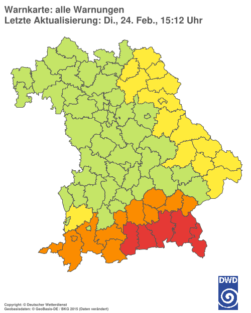 Aktuelle Wetterwarnungen für  Hannover