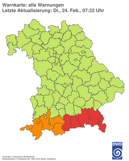 Aktuelle Wetterwarnungen für  Hannover