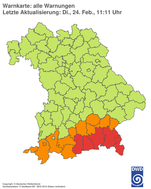 Aktuelle Wetterwarnungen für  Hannover