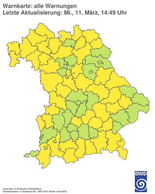 Aktuelle Wetterwarnungen für  Hannover