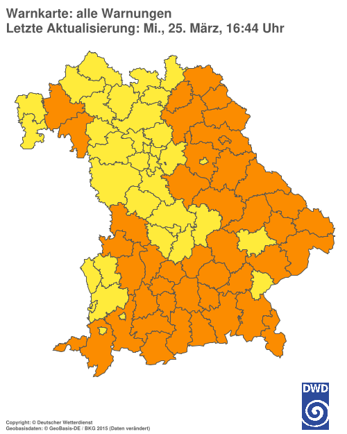 Aktuelle Wetterwarnungen für  Hannover