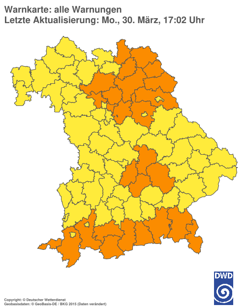 Aktuelle Wetterwarnungen für  Hannover