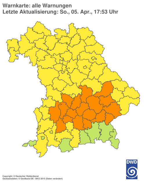 Aktuelle Wetterwarnungen für  Hannover