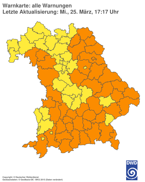 Aktuelle Wetterwarnungen für  Hannover