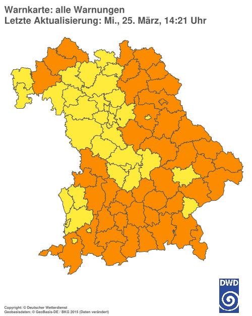 Aktuelle Wetterwarnungen für  Hannover