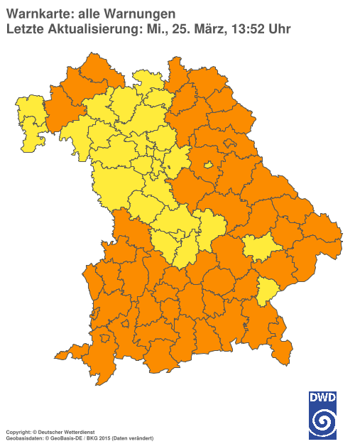 Aktuelle Wetterwarnungen für  Hannover