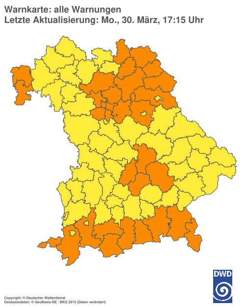 Aktuelle Wetterwarnungen für  Hannover