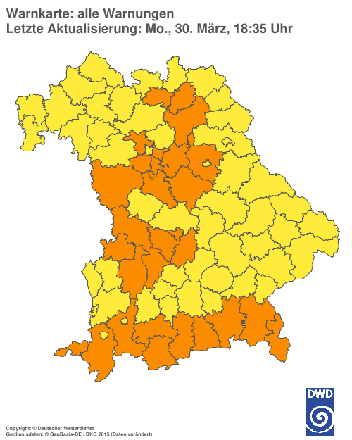 Aktuelle Wetterwarnungen für  Hannover