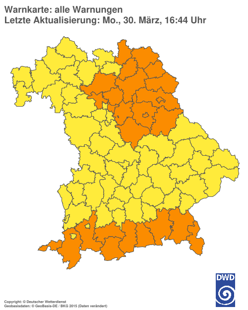 Aktuelle Wetterwarnungen für  Hannover
