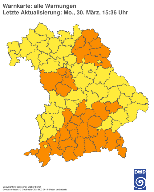 Aktuelle Wetterwarnungen für  Hannover