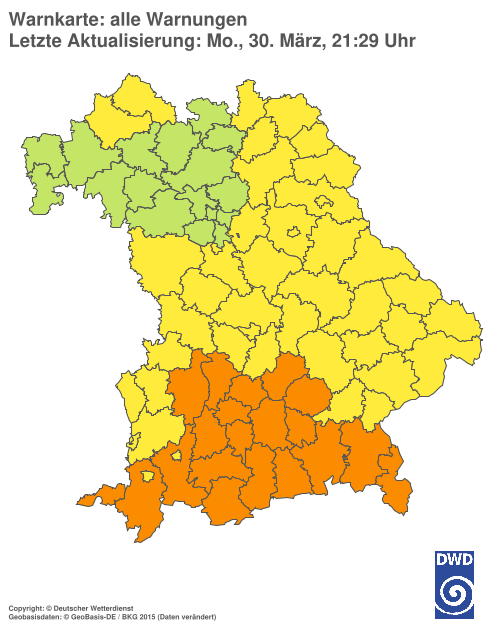 Aktuelle Wetterwarnungen für  Hannover