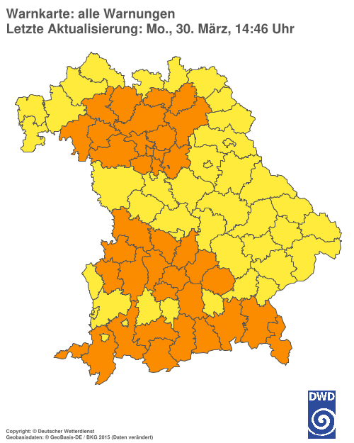 Aktuelle Wetterwarnungen für  Hannover