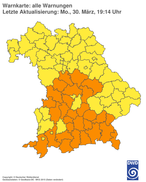 Aktuelle Wetterwarnungen für  Hannover