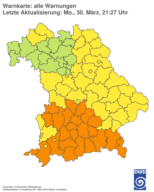 Aktuelle Wetterwarnungen für  Hannover